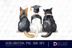 Graduation Animals Back View Illustration Clipart Product Image 1