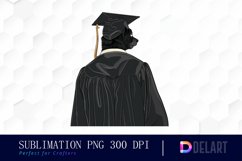 Graduation Animals Back View Sublimation PNG Clipart Product Image 1