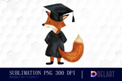 Graduation Animals Back View Sublimation PNG Clipart Product Image 1