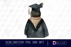Graduation Animals Back View Illustration Clipart Product Image 1