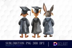 Graduation Animals Back View Illustration Clipart Product Image 1