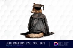 Graduation Animals Back View Illustration Clipart Product Image 1