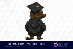 Graduation Animals Back View Watercolor Clipart Product Image 1