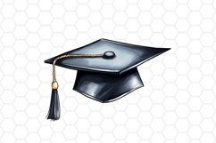 Watercolor Graduation Cap Clipart