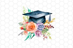 Watercolor Graduation Cap Clipart