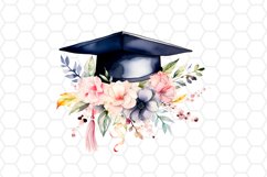 Watercolor Graduation Cap Clipart