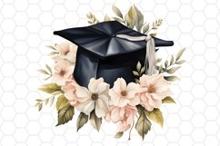 Watercolor Graduation Cap Clipart PNG Design