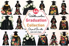 Watercolor Graduation Clipart Bundle Product Image 1