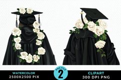 Watercolor Graduation Clipart Bundle Product Image 4