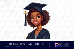 Graduation Girl Illustration Clipart Product Image 1