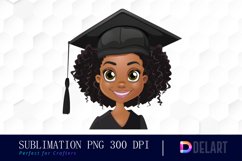 Graduation Girl Watercolor Clipart Product Image 1