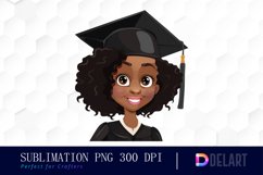 Graduation Girl Sublimation PNG Clipart Product Image 1