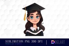 Graduation Girl Sublimation PNG Clipart Product Image 1