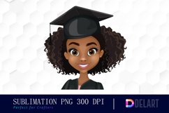 Graduation Girl Sublimation PNG Clipart Product Image 1