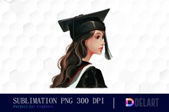 Graduation Girl Design Clipart Product Image 1