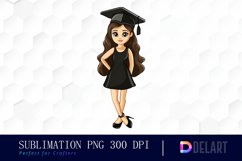 Graduation Girl Stickers Graphics Clipart Product Image 1