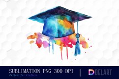 Graduation Hat Sublimation PNG Clipart Product Image 1