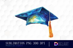 Graduation Hat Sublimation PNG Clipart Product Image 1