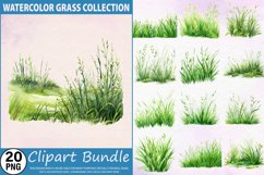 Watercolor Grass Clipart Bundle Product Image 1
