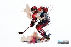 Watercolor Hockey PNG Clipart Product Image 1