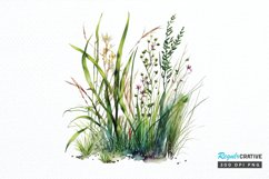 Watercolor Grass Spring Floral PNG Clipart Product Image 1