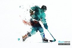 Watercolor Hockey PNG Clipart Product Image 1