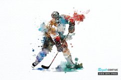 Watercolor Hockey PNG Clipart Product Image 1
