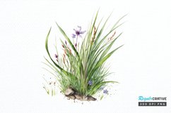 Watercolor Grass Spring Floral PNG Clipart Product Image 1