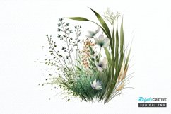 Watercolor Grass Spring Floral PNG Clipart Product Image 1