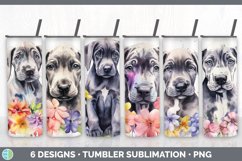 Bundle of six Wild Flowers Great Danes Tumbler designs.