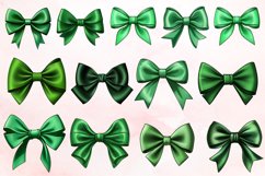 Watercolor Green Bow Clipart Bundle Product Image 4