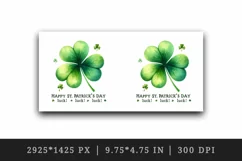 Watercolor green shamrock clover luck Happy St Patrick Day quote print 20 oz tumbler skinny mug wrap clipart t-shirt sublimation printable design