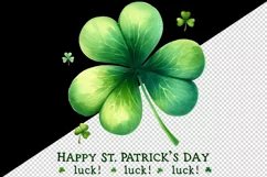 Watercolor green shamrock clover luck Happy St Patrick Day quote print 20 oz tumbler skinny mug wrap clipart t-shirt sublimation printable design
