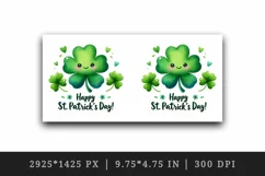 Watercolor green shamrock clover luck Happy St Patrick Day quote print 20 oz tumbler skinny mug wrap clipart t-shirt sublimation printable design