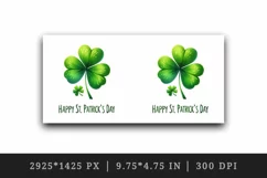 Watercolor green shamrock clover luck Happy St Patrick Day quote print 20 oz tumbler skinny mug wrap clipart t-shirt sublimation printable design