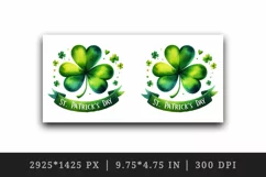 Watercolor green shamrock clover luck St Patrick Day quote print 20 oz tumbler skinny mug wrap clipart t-shirt sublimation printable design