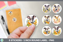Bundle of six Wild Flowers Greyhounds Stickers designs.