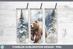 GorgeousWatercolor Grizzly Bears Tumbler design.