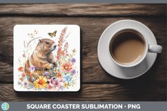 GorgeousWatercolor Square Coaster design.