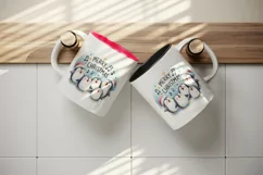 Watercolor group of penguins singing carols Merry Christmas quote print 20 oz tumbler skinny mug wrap clipart t-shirt sublimation printable design