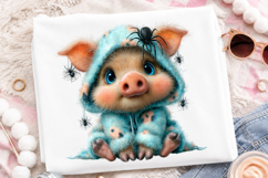 Watercolor Halloween Animals Clipart Product Image 2