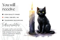 Watercolor Halloween Candles Clipart PNG for sublimation Product Image 2