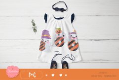 Ghost Watercolor halloween Kawaii doodle Character clipart Product Image 3