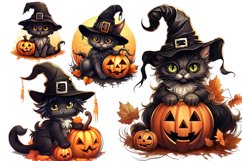 Watercolor Halloween, Halloween Cat Clipart, Witch Sublimation, Cat Witch Bundle, Halloween Clipart Bundle, Watercolor Witch Cat, Halloween Sublimation, Witch Cat Art, Halloween Cat Bundle, Witch Clipart Bundle.