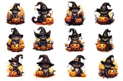 Watercolor Halloween, Halloween Cat Clipart, Witch Sublimation, Cat Witch Bundle, Halloween Clipart Bundle, Watercolor Witch Cat, Halloween Sublimation, Witch Cat Art, Halloween Cat Bundle, Witch Clipart Bundle.