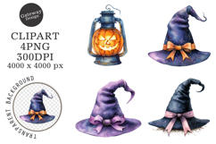 watercolor halloween clipart Product Image 1