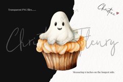 Watercolor Halloween Cupcakes Clipart Product Image 3