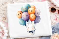 Watercolor Halloween Cute Ghost Clipart Product Image 2
