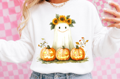 Watercolor Halloween Cute Ghost Clipart Product Image 2