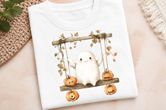 Watercolor Halloween Cute Ghost Clipart Product Image 3